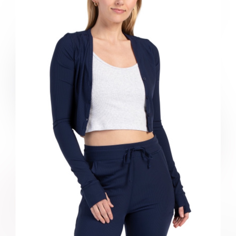 CREAM YOGA Jamie Crop Cardigan small
